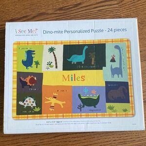 Personalized Dinosaur Puzzle- Miles